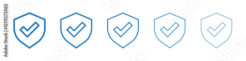 Insured icon Symbol collection thin outline set