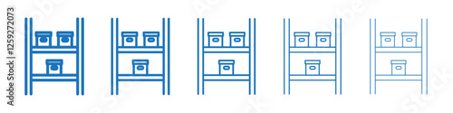 Inventory icon Symbol collection thin outline set