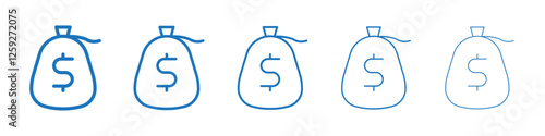 Investment icon Symbol collection thin outline set