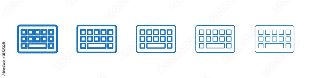 Keyboard icon Symbol collection thin outline set Keyboard icon Symbol collection thin outline set