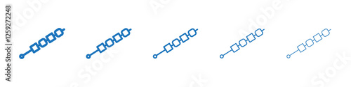 Kebab icon Symbol collection thin outline set