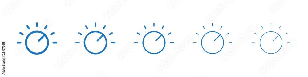 Knob icon Symbol collection thin outline set Knob icon Symbol collection thin outline set