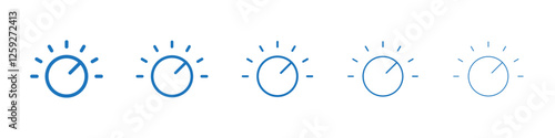 Knob icon Symbol collection thin outline set