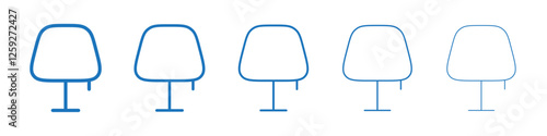 Lamp icon Symbol collection thin outline set