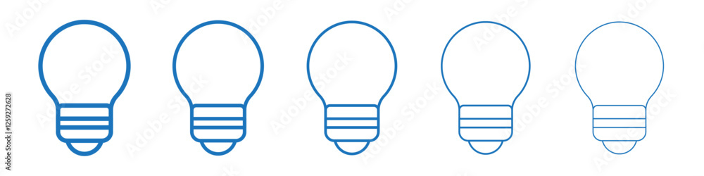 Lamp icon Symbol collection thin outline set Lamp icon Symbol collection thin outline set