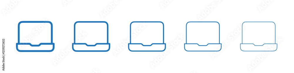Laptop icon Symbol collection thin outline set Laptop icon Symbol collection thin outline set