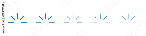 Lawn sprinkler icon Symbol collection thin outline set