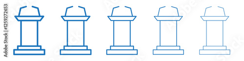 Lectern icon Symbol collection thin outline set