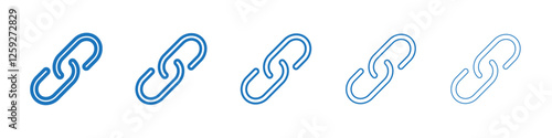 Link icon Symbol collection thin outline set