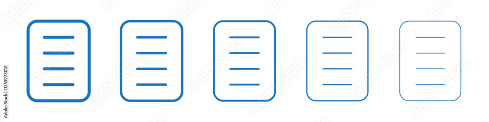 List icon Symbol collection thin outline set List icon Symbol collection thin outline set