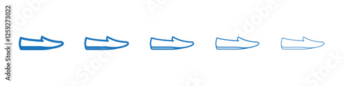 Loafer icon Symbol collection thin outline set