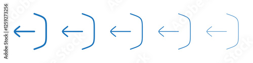 Logout icon Symbol collection thin outline set