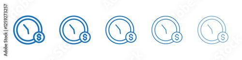Long term investment icon Symbol collection thin outline set