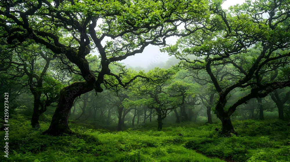 Pixelated Lush Green Forest Scene Pixelated Lush Green Forest Scene