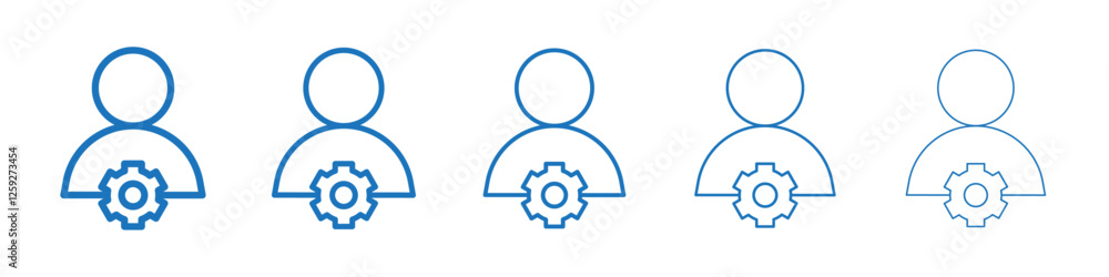 Manage icon Symbol collection thin outline set Manage icon Symbol collection thin outline set