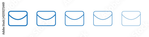 Mail icon Symbol collection thin outline set