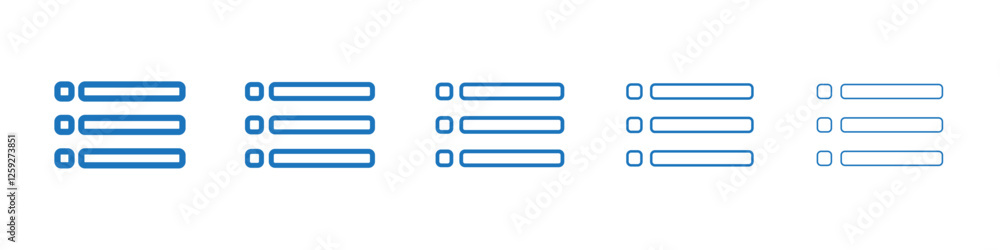 Menu icon Symbol collection thin outline set Menu icon Symbol collection thin outline set
