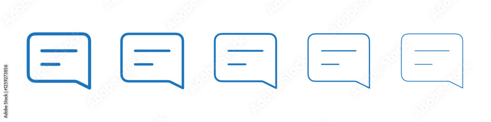 Message icon Symbol collection thin outline set Message icon Symbol collection thin outline set