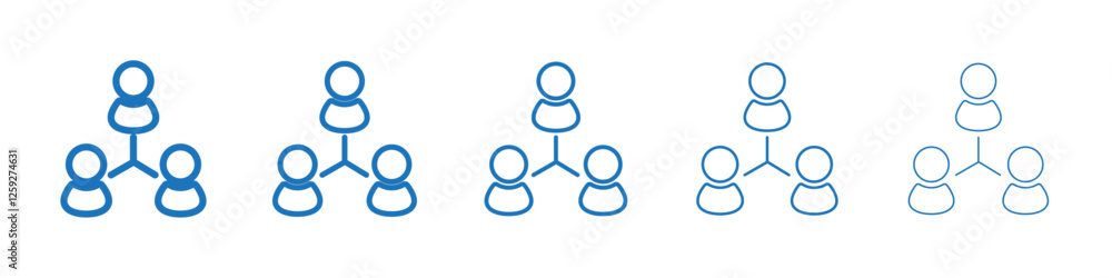 Network icon Symbol collection thin outline set Network icon Symbol collection thin outline set