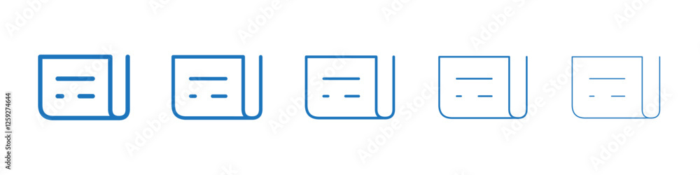 News icon Symbol collection thin outline set News icon Symbol collection thin outline set