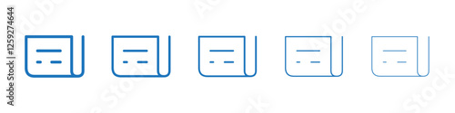 News icon Symbol collection thin outline set