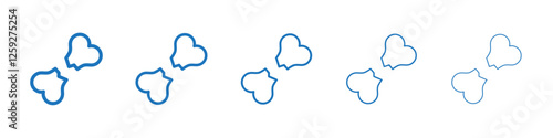 Osteoporosis icon Symbol collection thin outline set