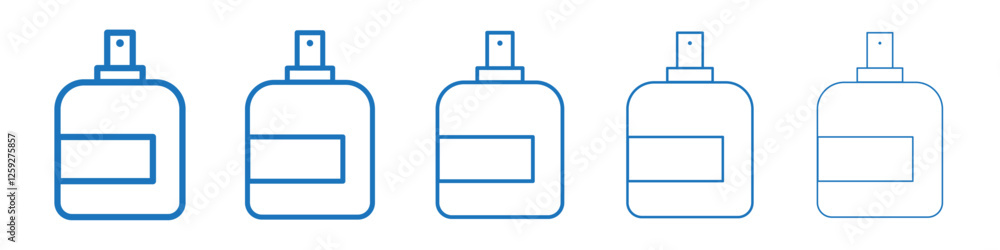 Perfume icon Symbol collection thin outline set Perfume icon Symbol collection thin outline set