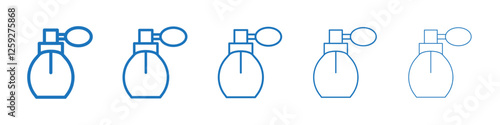 Perfume bottle icon Symbol collection thin outline set