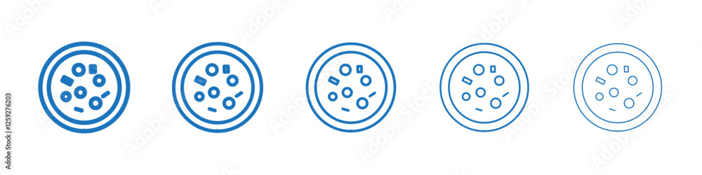 Pizza icon Symbol collection thin outline set Pizza icon Symbol collection thin outline set