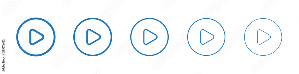 Playback icon Symbol collection thin outline set Playback icon Symbol collection thin outline set