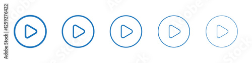 Free Download Playback icon Symbol collection thin outline set - GFXLoad