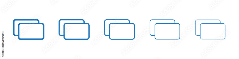 Pop up icon Symbol collection thin outline set Pop up icon Symbol collection thin outline set