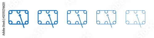 Pool table icon Symbol collection thin outline set