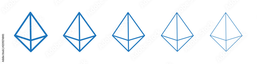 Prism icon Symbol collection thin outline set Prism icon Symbol collection thin outline set