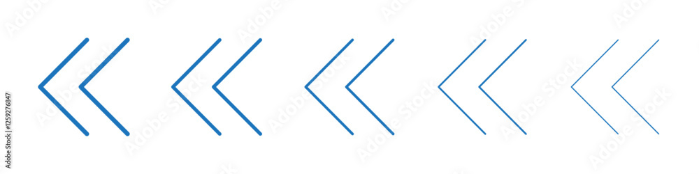 Previous arrow icon Symbol collection thin outline set Previous arrow icon Symbol collection thin outline set