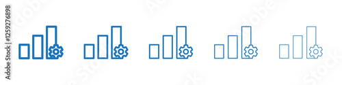 Productivity icon Symbol collection thin outline set