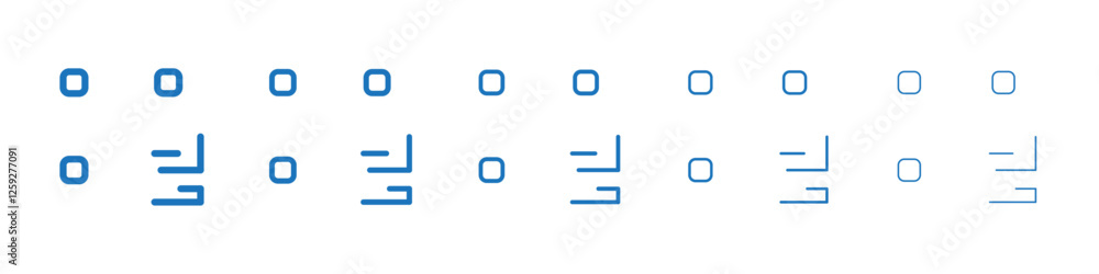 Qr code icon Symbol collection thin outline set