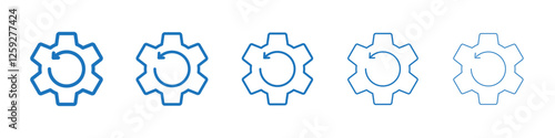 Recovery icon Symbol collection thin outline set