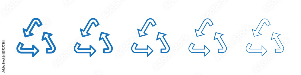 Reuse icon Symbol collection thin outline set Reuse icon Symbol collection thin outline set