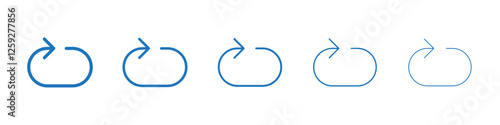 Reset icon Symbol collection thin outline set