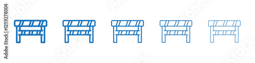 Roadblock icon Symbol collection thin outline set