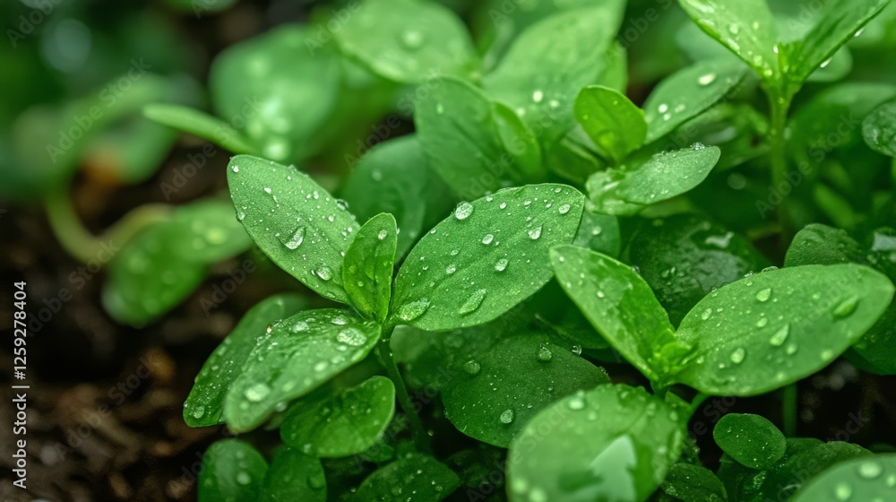 34.Close-up of tender seedlings with vibrant green leaves, sparkling with fresh raindrops, surrounded by moist, rich soil. 34.Close-up of tender seedlings with vibrant green leaves, sparkling with fresh raindrops, surrounded by moist, rich soil.