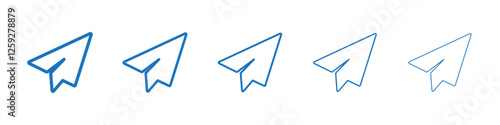Send icon Symbol collection thin outline set