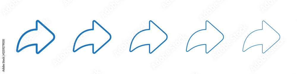 Share icon Symbol collection thin outline set