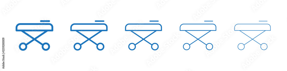 Stretcher icon Symbol collection thin outline set Stretcher icon Symbol collection thin outline set