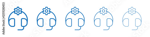 Technical support icon Symbol collection thin outline set