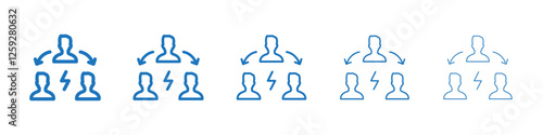 Third party icon Symbol collection thin outline set