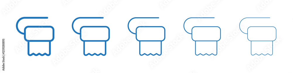 Toilet paper icon Symbol collection thin outline set Toilet paper icon Symbol collection thin outline set