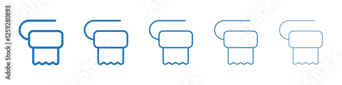 Toilet paper icon Symbol collection thin outline set