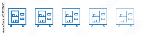 Vending machine icon Symbol collection thin outline set